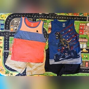 Carter's  Colorblock & Dinosaur Tank Tops